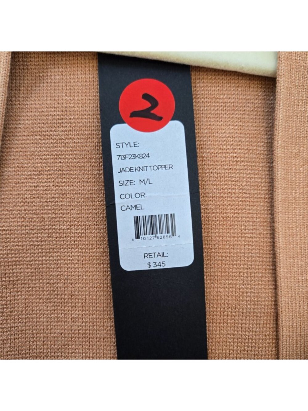 NWT Toccin Jade Knit Longline Open Cardigan Topper in Camel Size M/L *REPAIRED* - Picture 4 of 10